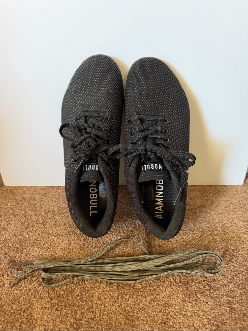 NWOT NOBULL Outwork Trainer Shoes Men's 9.5 Black Olive Discontinued